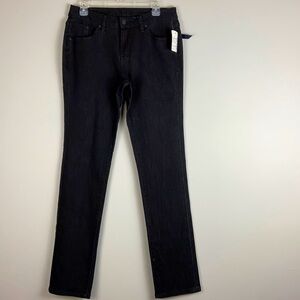 Nwt Jag jeans size 10 mid rise slim leg dark denim black